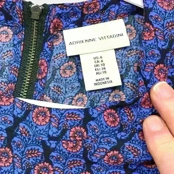 Adrianne Vittanini Womens Geometric Print Shift Dress Size 6 - Picture 4 of 9